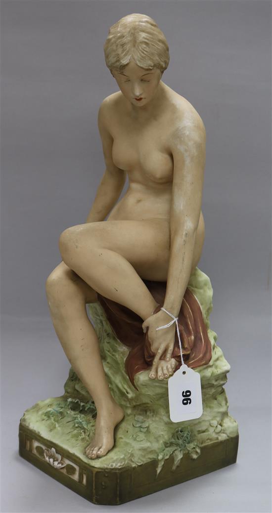 A Royal Dux female nude figure, numbered 1379 height 48cm